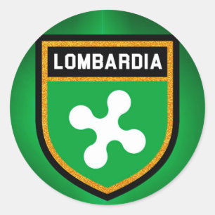 Lombardia Flag Classic Round Sticker