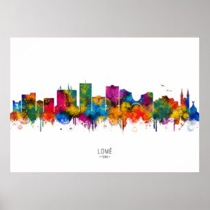 Lome Togo Skyline Poster