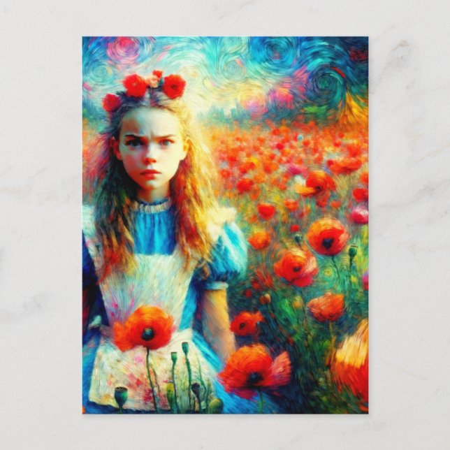Lomographic Photo Alice Van Gogh Poppies Postcard (Front)