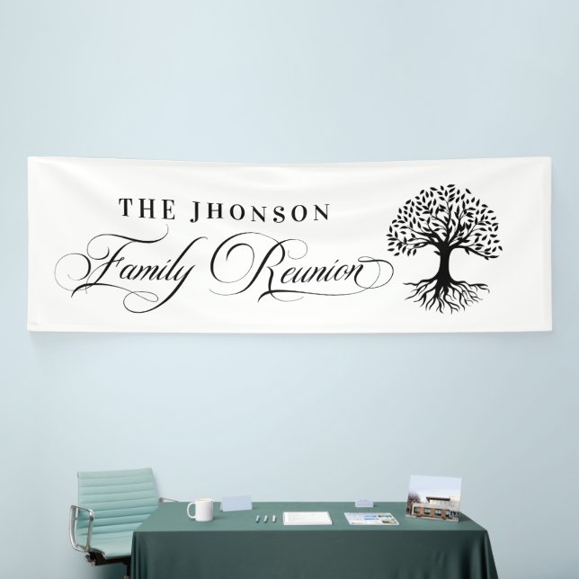 Lona Family Reunion tree backdrop Banner (Tradeshow)