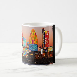 London 2 skyline collage coffee mug