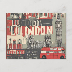 London (4) postcard