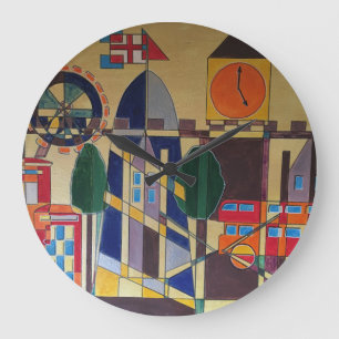 London Acrylic cubism Large Clock