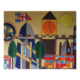 London Acrylic Cubism Photo Print