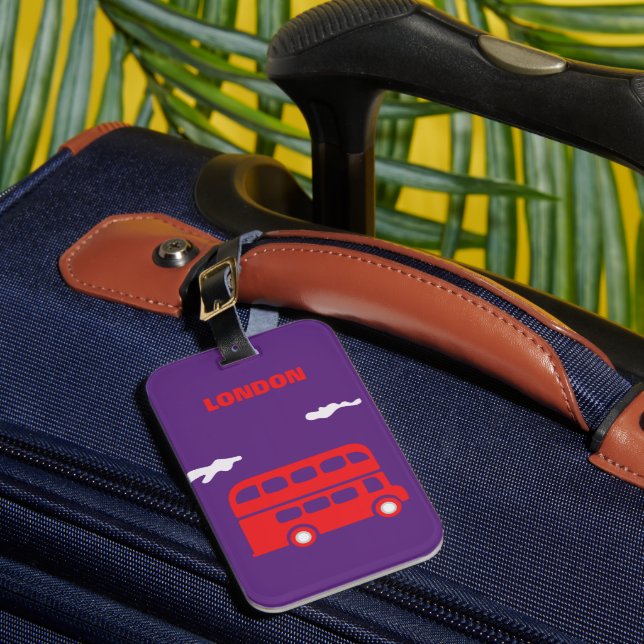 London Acrylic Luggage Tag (Front Insitu 1)