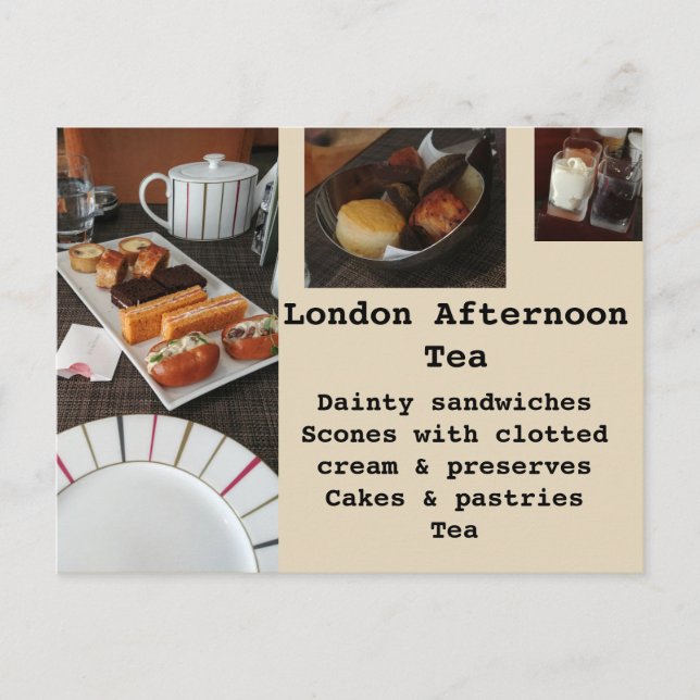 London Afternoon Tea Postcard (Front)
