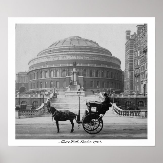 London Albert Hall, Vintage England 1904 Poster (Front)