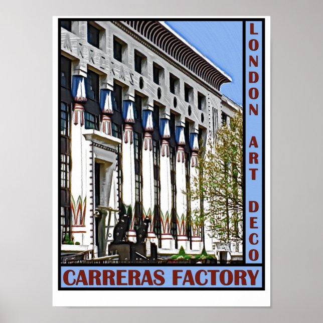 London Art Deco - Carreras Factory Poster (Front)