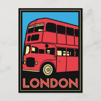 London Art Deco Poster Postcard