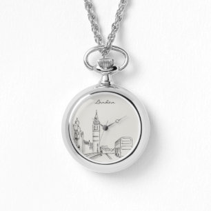 London Art Drawing Simple Watch