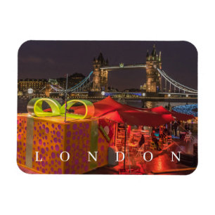 London at Christmas view fridge magnet