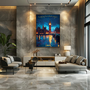 London at Dusk - Bridging Time and Beauty Poster