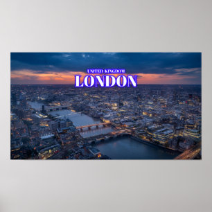 London At Night 2 - United Kingdom Poster