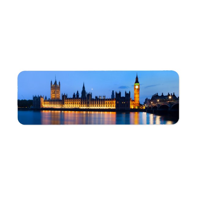 London at night return address label (Front)