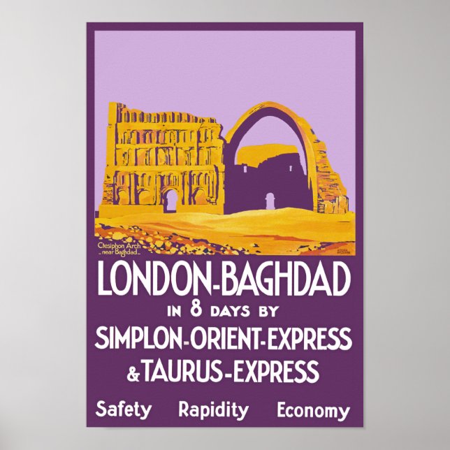 London - Baghdad Orient Express Poster (Front)