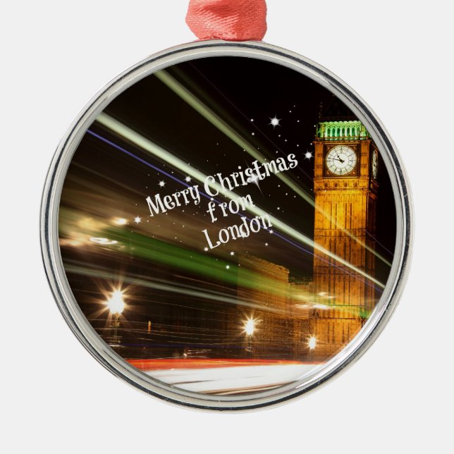 London - Big Ben Christmas Metal Ornament (Front)