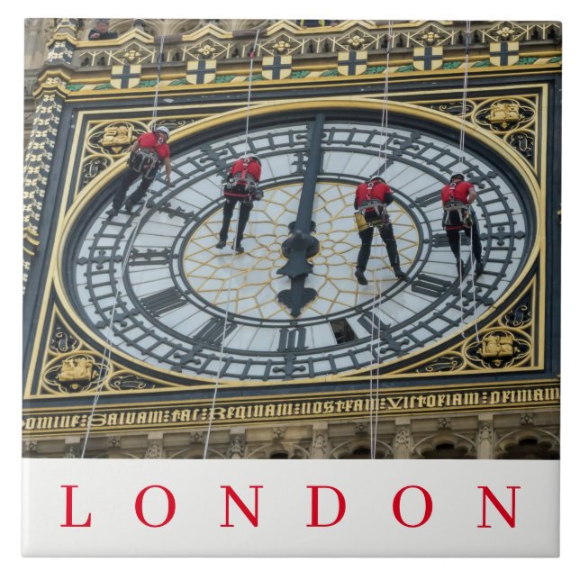 London Big Ben cleaners view ceramic tile (Front)