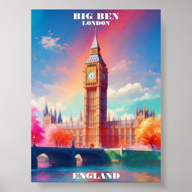 London Big Ben England Poster (Front)
