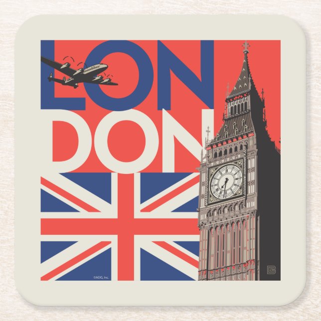 London Big Ben | England Square Paper Coaster (Front)