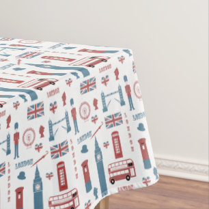London Big Ben English Flag England Icon Rectangle Tablecloth
