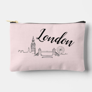 London Big Ben Illustration Accessory Pouch