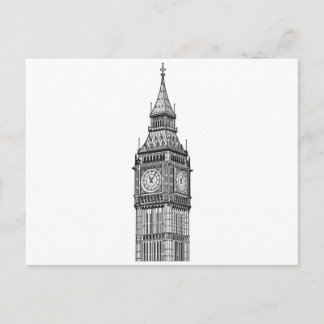 London Big Ben Illustration Postcard