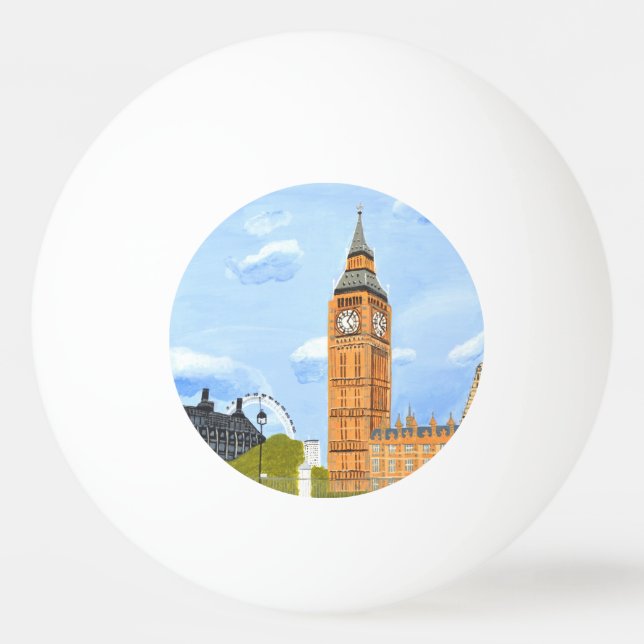 London Big Ben  Ping Pong Ball (Front)
