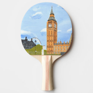 London Big Ben Ping Pong Paddle