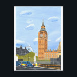London Big Ben Postcard<br><div class="desc">The Clock Tower of the Palace of Westminster</div>