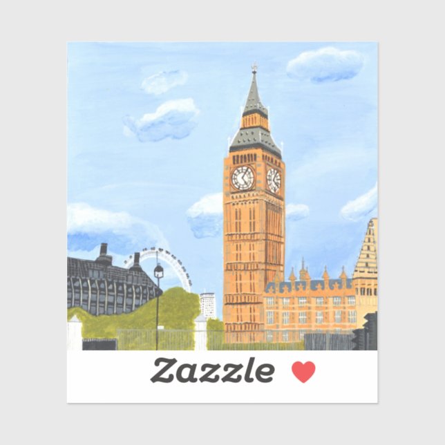 London Big Ben Sticker  (Sheet)
