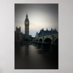 London - Big Ben - Thames - Poster