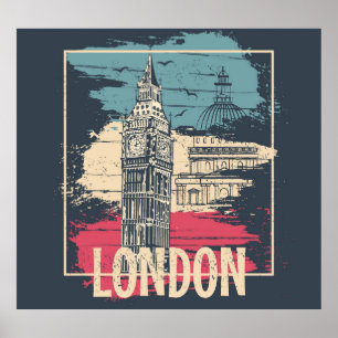 London Big Ben: Typography Poster