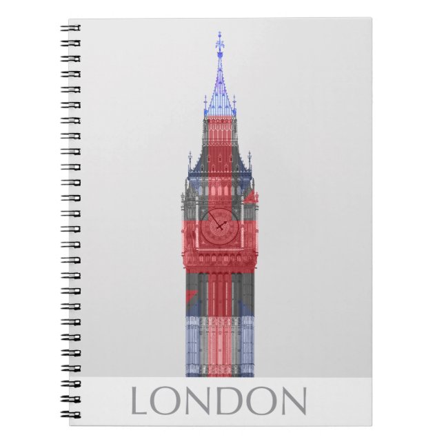 London Big Ben Union Jack Notebook (Front)
