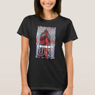 London Big Ben Vintage UK Flag British T-Shirt