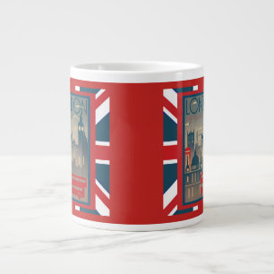 London Big Red Bus and other landmarks Large Coffee Mug
