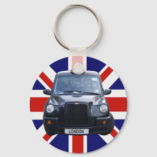 London Black Taxi Cab Key Ring