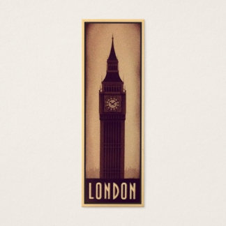 London Bookmark Card with Big Ben Silhouette