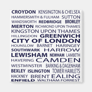 London Boroughs Magnet (white)