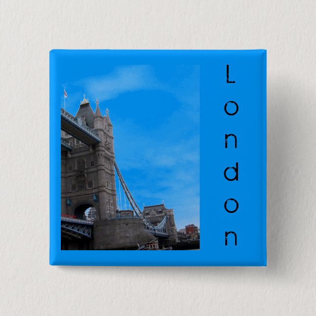 London Bridge 15 Cm Square Badge (Front)