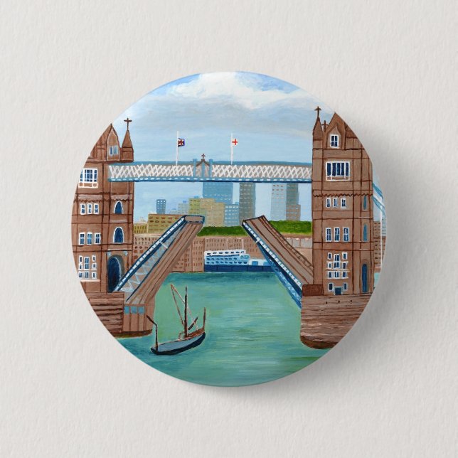 London Bridge 6 Cm Round Badge (Front)