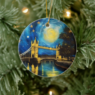 London Bridge Acrylic Art, Ceramic Ornament