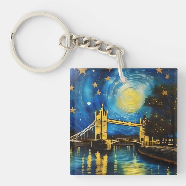 London Bridge Acrylic Art, Key Ring (Front)