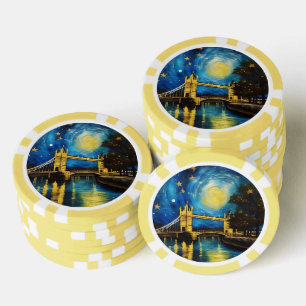 London Bridge Acrylic Art, Poker Chips