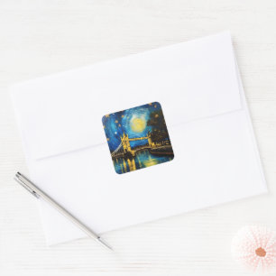 London Bridge Acrylic Art, Square Sticker