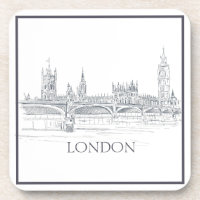 London Bridge Big Ben and Iconic Skyline Sketch Be