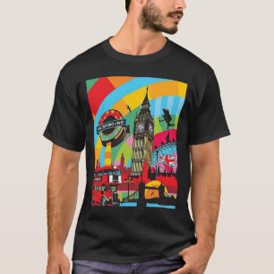 London Bridge  Big Ben Pop Art Traveller T-Shirt
