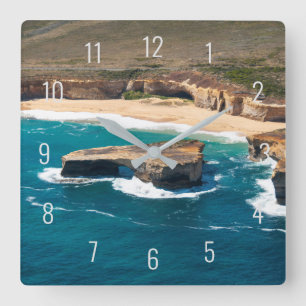 London Bridge Great Ocean Road Aerial Air Square Wall Clock