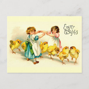 London Bridge Happy Easter Cute Vintage Holiday Postcard