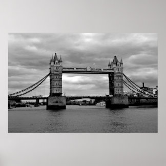 London Bridge  in Black and White Poster