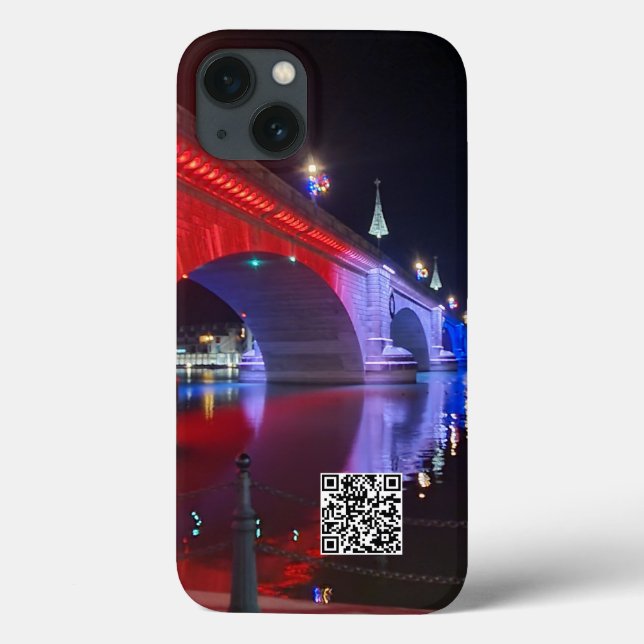 London Bridge in red white and blue Case-Mate iPhone Case (Back)